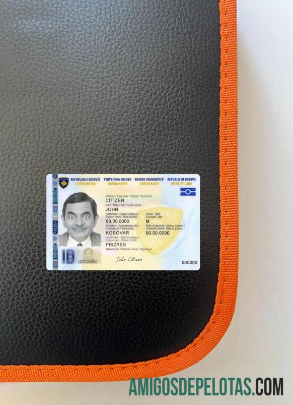 Kosovo ID Card olhar de foto frente amostra